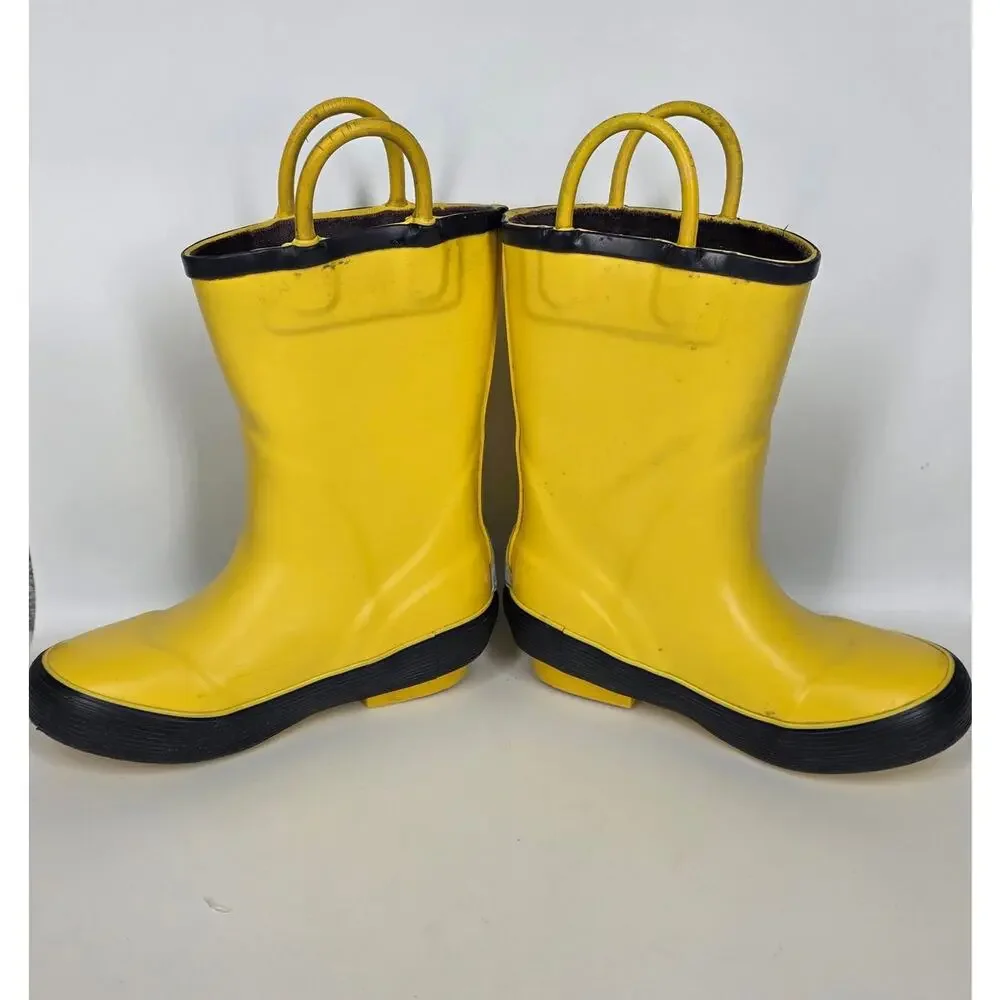 L.L.BEAN TODDLER RAIN PULL-ON BOOTS – BRIGHT YELLOW – TODDLER SIZE 8